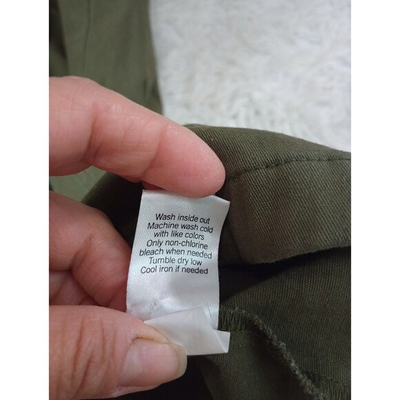 Sonoma Women’s Size Large Hunter Green Zip/ Button Down Jacket - Picture 8 of 8